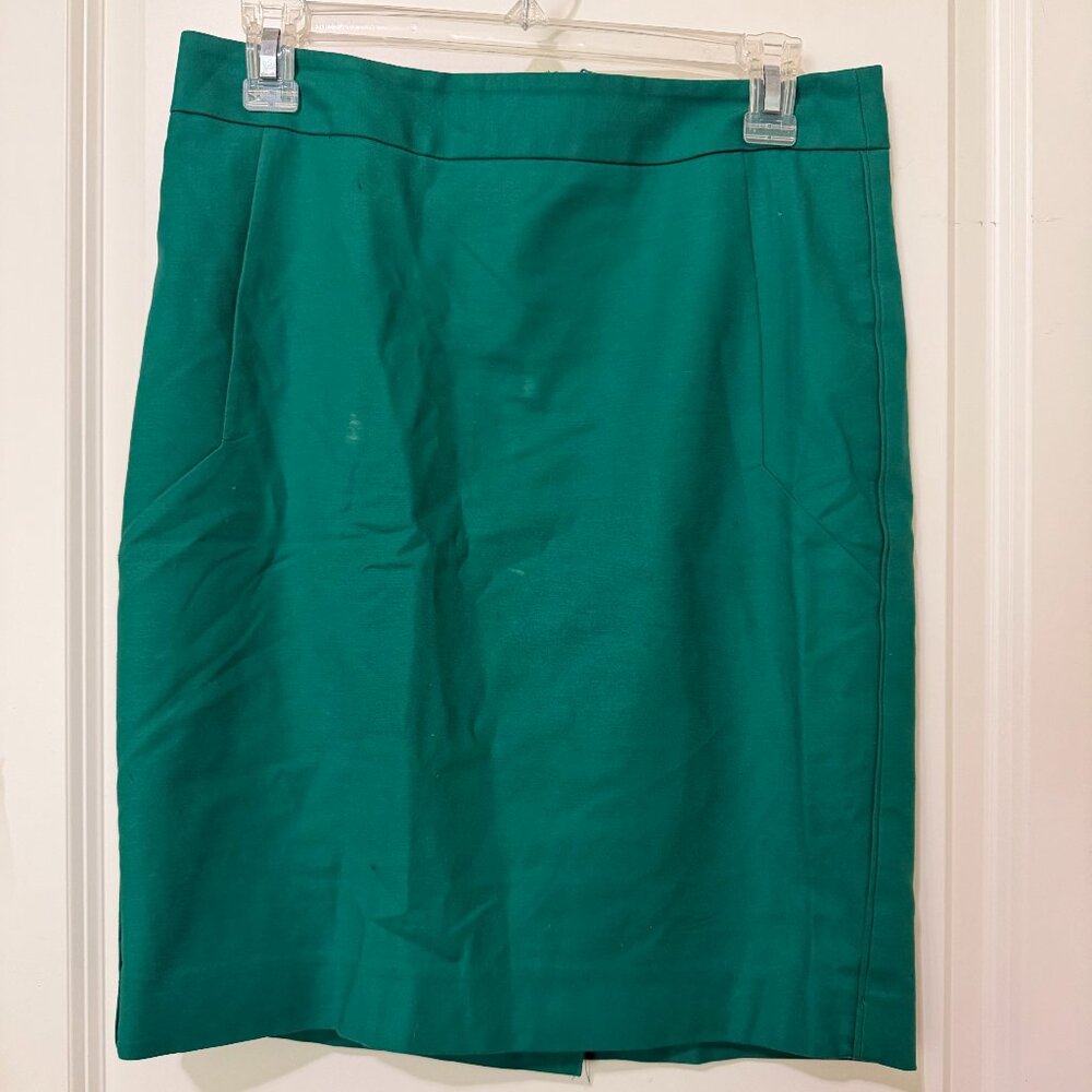 green pencil work skirt